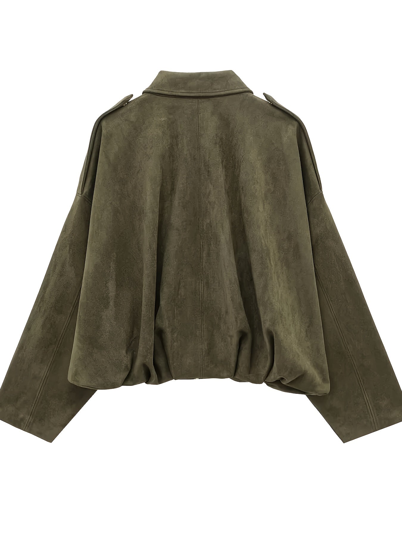| Krótka kurtka zamszowa w stylu retro