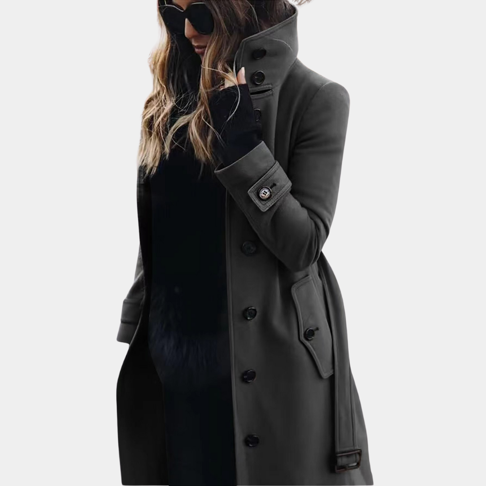| Stylowy i ciepły płaszcz trench dla kobiet