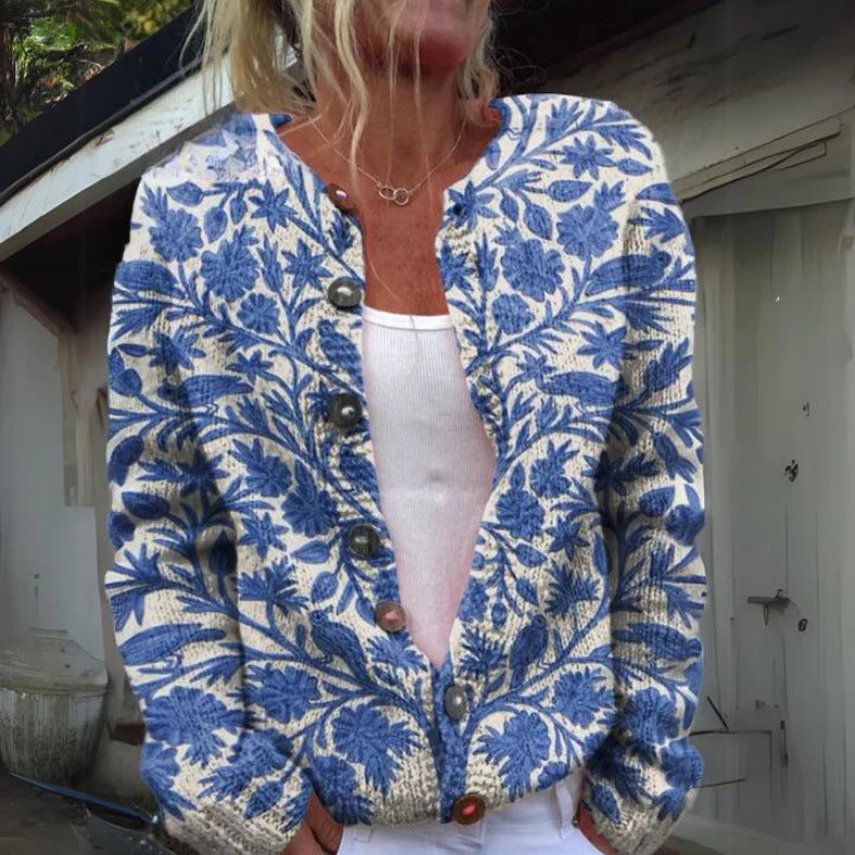 | Luźny Sweter z Wzorem
