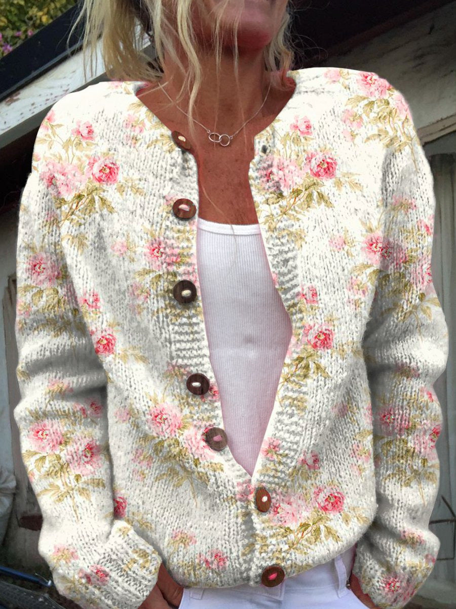 | Luźny Sweter z Wzorem