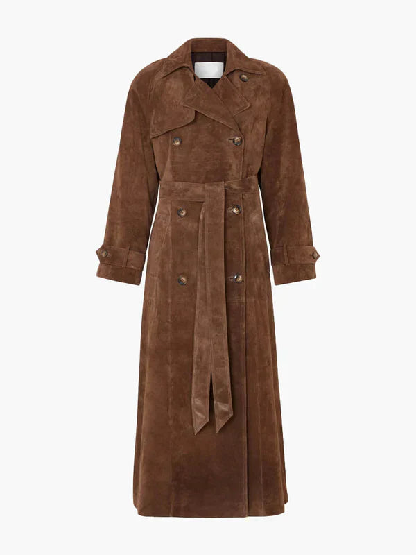| Płaszcz Trench z Zamszu