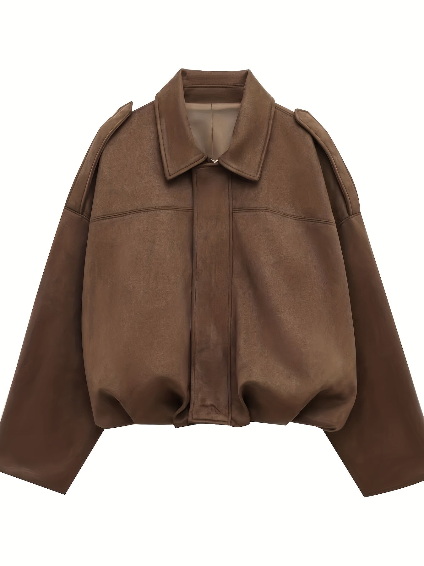| Krótka kurtka zamszowa w stylu retro