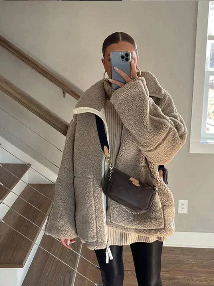 | Płaszcz Teddy Oversize
