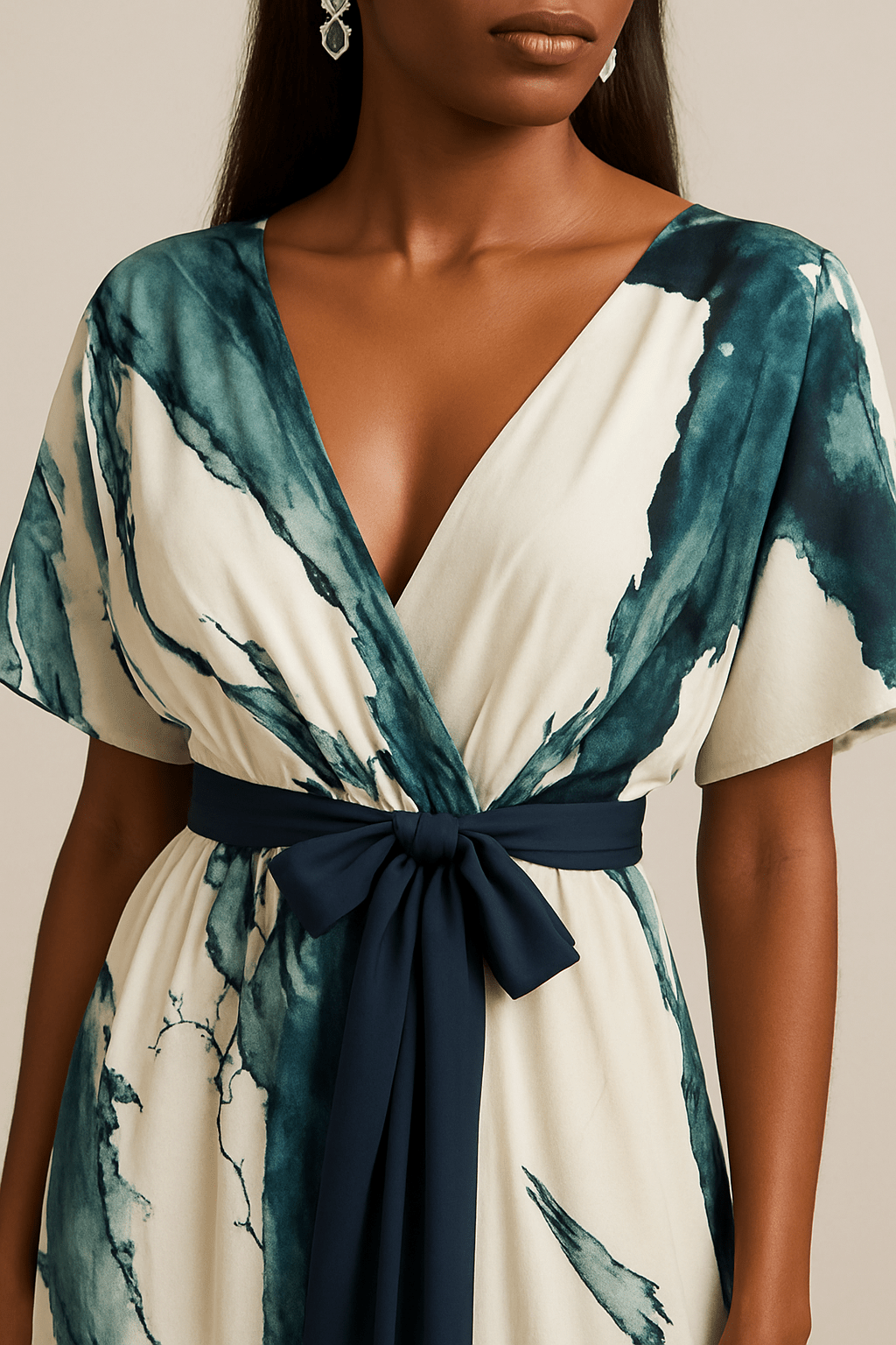 | Suknia Maxi Akwarelowa