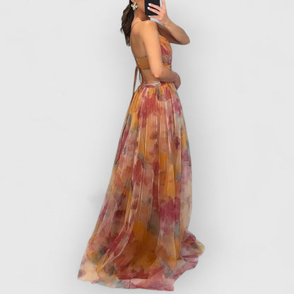 Agnieszka | Maxikleid z kwiatowym nadrukiem