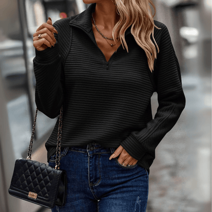 Tomira – Elegancki sweter z zamkiem