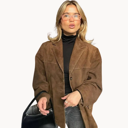 | Damski blazer z zamszu
