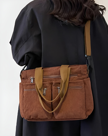 Eufemia – Stylowa torba typu tote z sztruksu